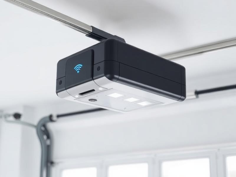 Smart garage door opener system with WiFi hub and control panel